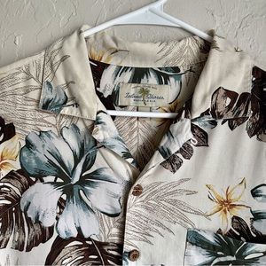 Island Shores Mens Medium Hawaiian Tropical Button Down Shirt, Washable …